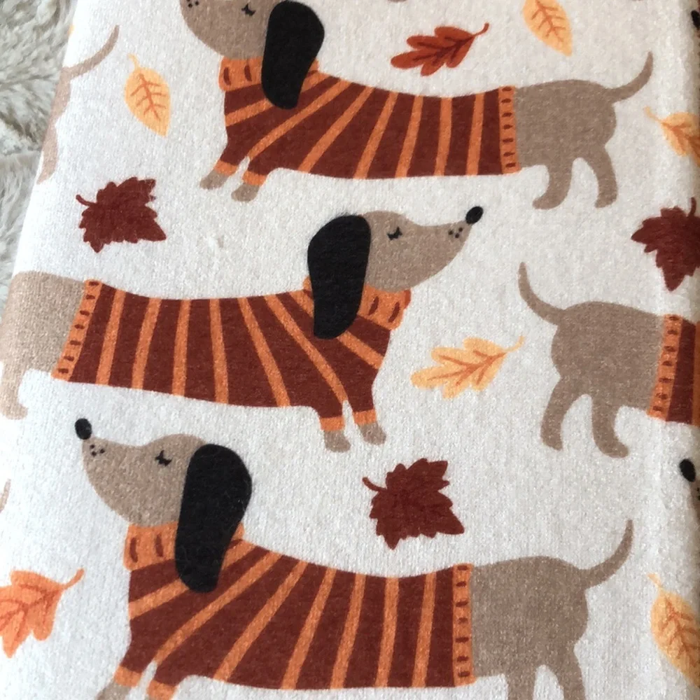 Autumn Dachshund Print Drying Mats